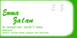 emma zalan business card